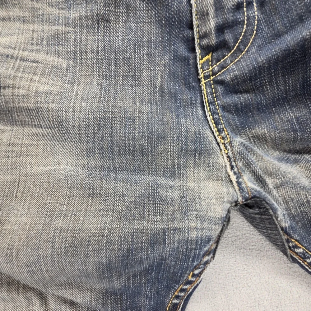 Vintage Levis 504 Jeans Mens 32x32 Blue Straight Engineered Whiskers Honeycomb